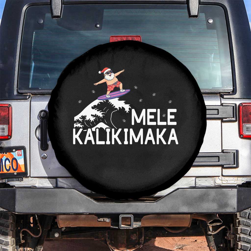 Christmas In July Surfing Santa Spare Tire Cover Mele Kalikimaka Summer Beach Hawaii - Wonder Print Shop