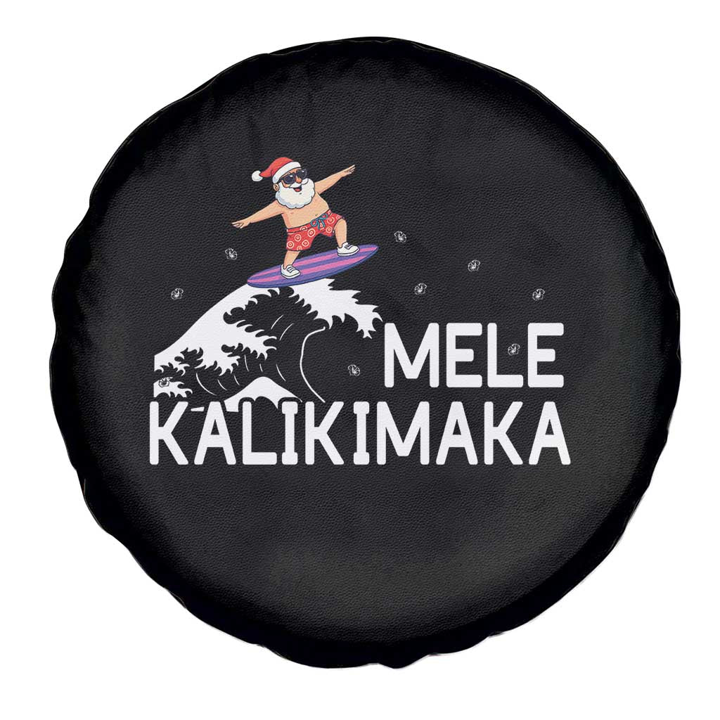 Christmas In July Surfing Santa Spare Tire Cover Mele Kalikimaka Summer Beach Hawaii - Wonder Print Shop