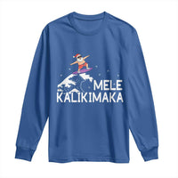 Christmas In July Surfing Santa Long Sleeve Shirt Mele Kalikimaka Summer Beach Hawaii - Wonder Print Shop