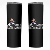 Christmas In July Surfing Santa Skinny Tumbler Mele Kalikimaka Summer Beach Hawaii - Wonder Print Shop