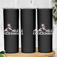 Christmas In July Surfing Santa Skinny Tumbler Mele Kalikimaka Summer Beach Hawaii - Wonder Print Shop