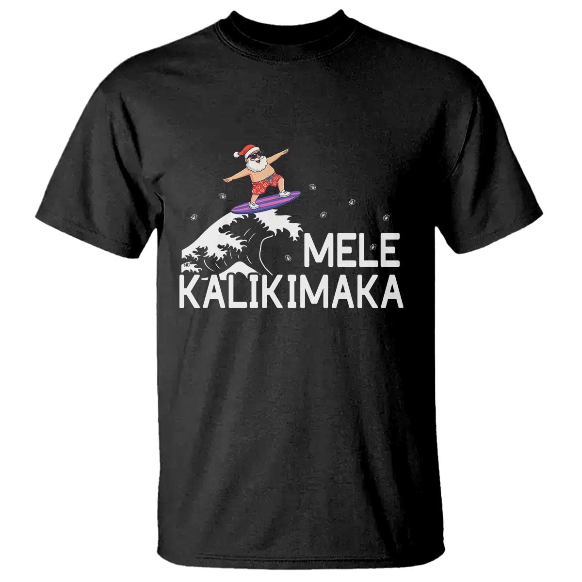 Christmas In July Surfing Santa T Shirt Mele Kalikimaka Summer Beach Hawaii - Wonder Print Shop