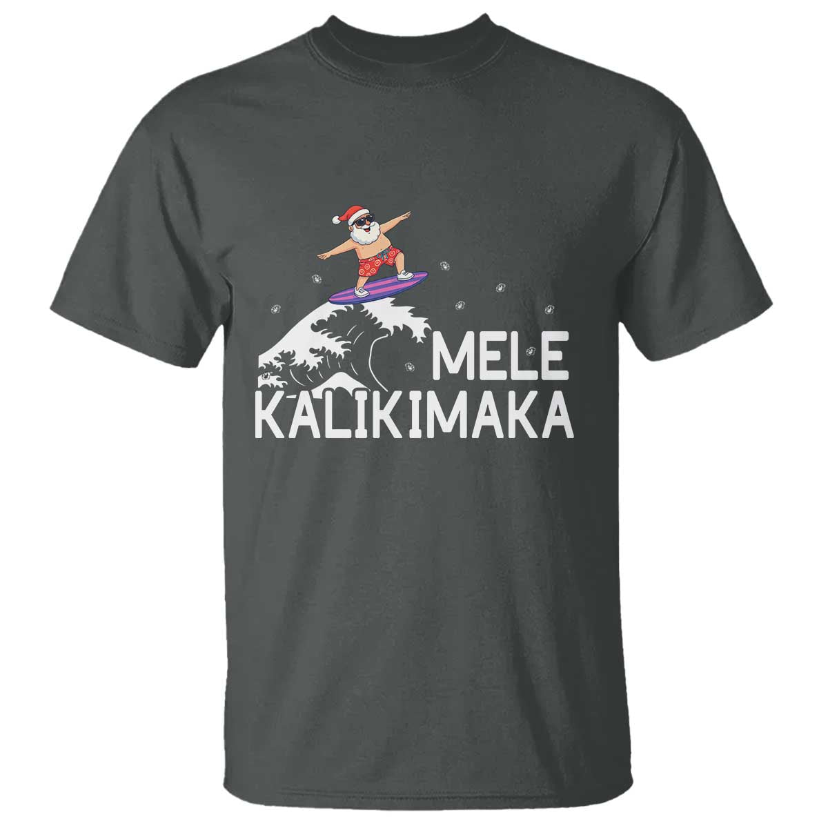 Christmas In July Surfing Santa T Shirt Mele Kalikimaka Summer Beach Hawaii - Wonder Print Shop
