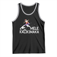 Christmas In July Surfing Santa Tank Top Mele Kalikimaka Summer Beach Hawaii - Wonder Print Shop