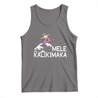 Christmas In July Surfing Santa Tank Top Mele Kalikimaka Summer Beach Hawaii - Wonder Print Shop
