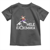 Christmas In July Surfing Santa Toddler T Shirt Mele Kalikimaka Summer Beach Hawaii - Wonder Print Shop
