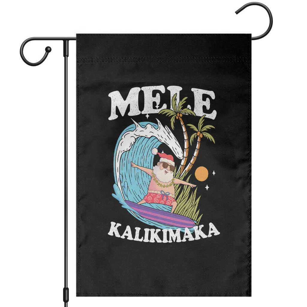 Mele Kalikimaka Hawaii Christmas Surfing Santa Garden Flag Summer Beach Hawaii Xmas In July - Wonder Print Shop