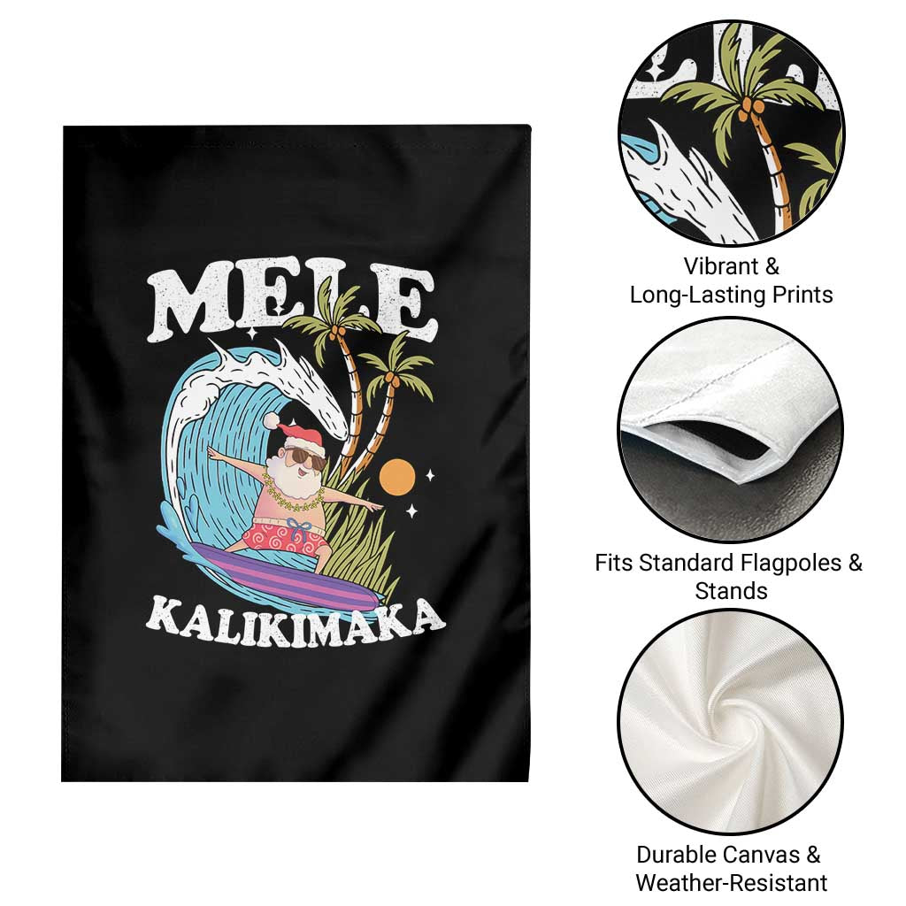 Mele Kalikimaka Hawaii Christmas Surfing Santa Garden Flag Summer Beach Hawaii Xmas In July - Wonder Print Shop