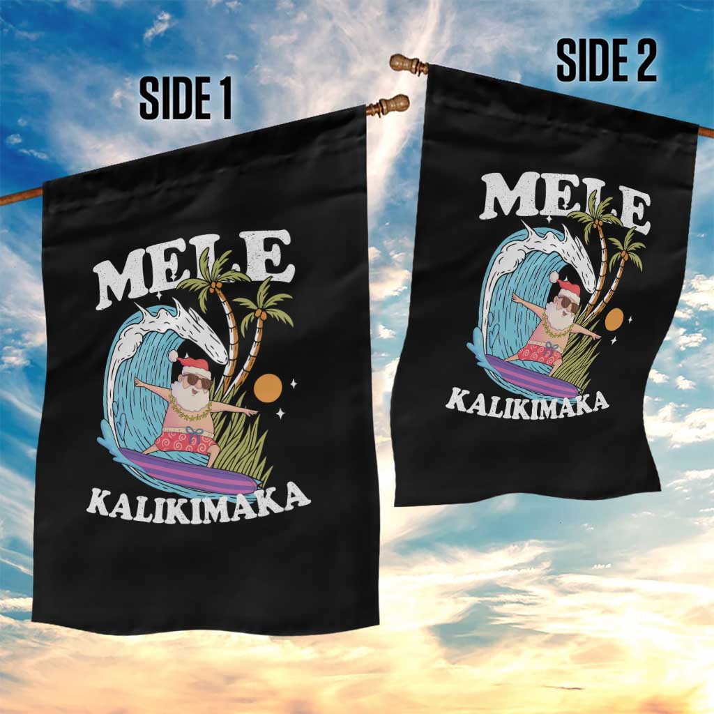 Mele Kalikimaka Hawaii Christmas Surfing Santa Garden Flag Summer Beach Hawaii Xmas In July - Wonder Print Shop
