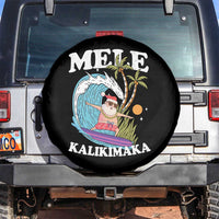 Mele Kalikimaka Hawaii Christmas Surfing Santa Spare Tire Cover Summer Beach Hawaii Xmas In July - Wonder Print Shop