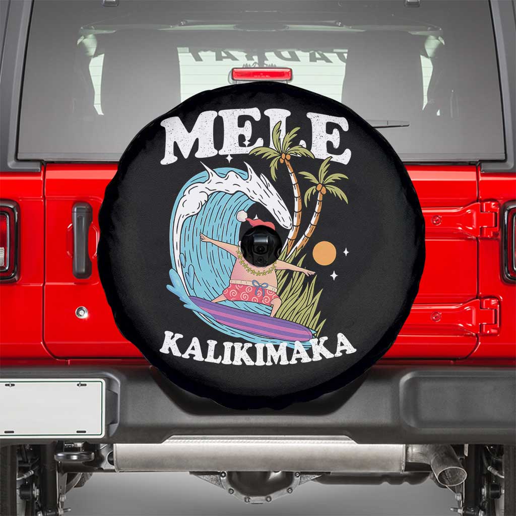 Mele Kalikimaka Hawaii Christmas Surfing Santa Spare Tire Cover Summer Beach Hawaii Xmas In July - Wonder Print Shop
