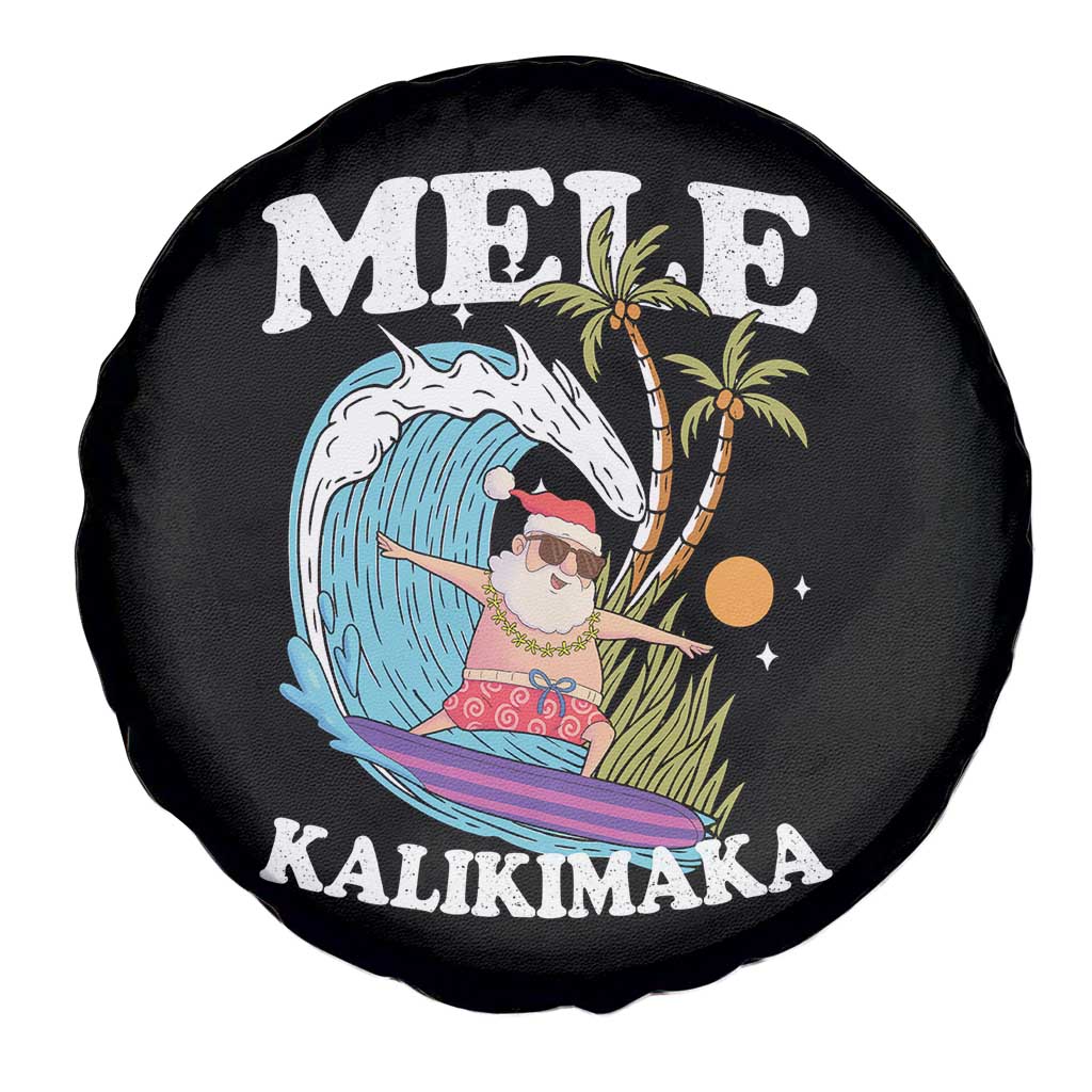 Mele Kalikimaka Hawaii Christmas Surfing Santa Spare Tire Cover Summer Beach Hawaii Xmas In July - Wonder Print Shop