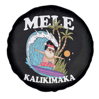 Mele Kalikimaka Hawaii Christmas Surfing Santa Spare Tire Cover Summer Beach Hawaii Xmas In July - Wonder Print Shop