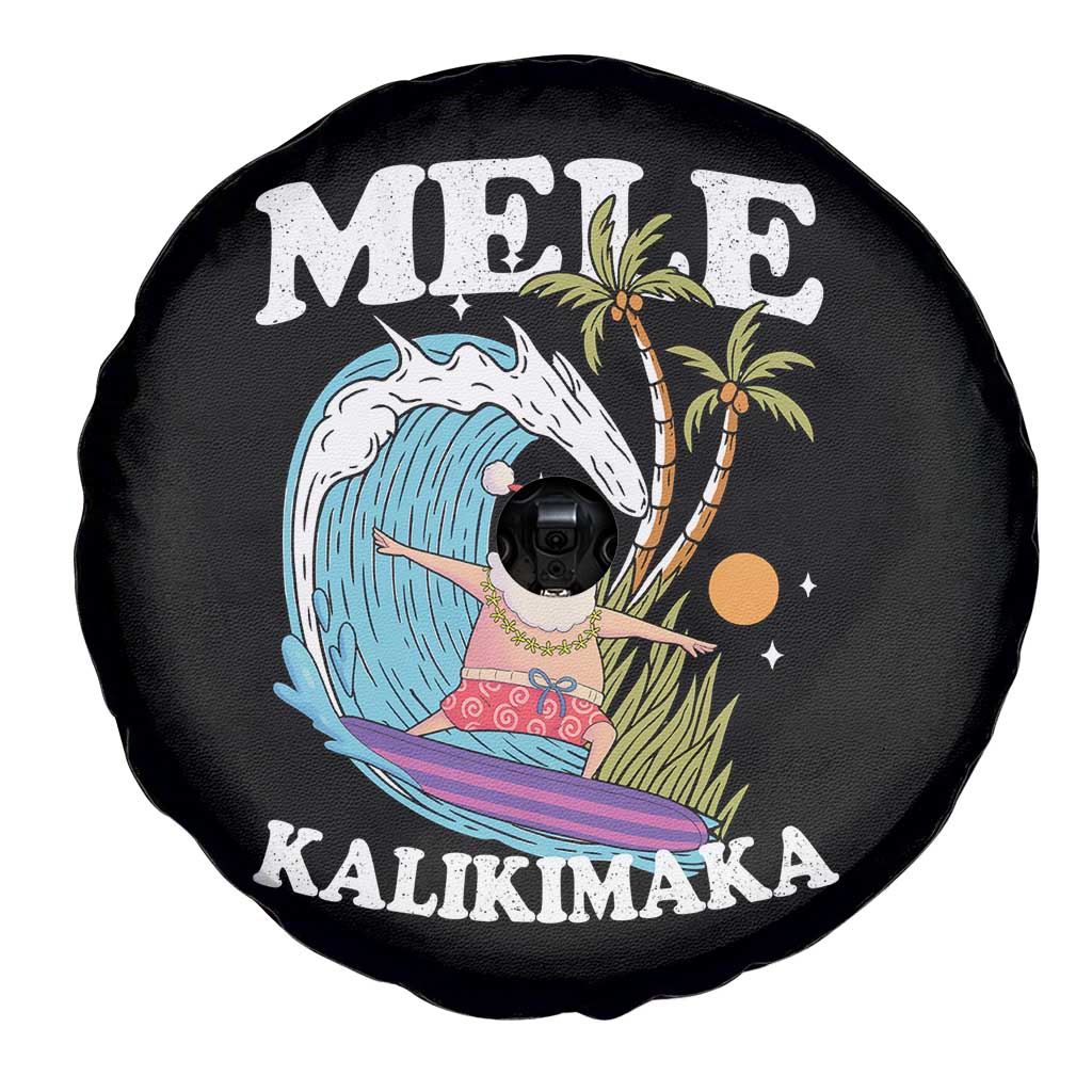 Mele Kalikimaka Hawaii Christmas Surfing Santa Spare Tire Cover Summer Beach Hawaii Xmas In July - Wonder Print Shop