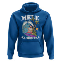 Mele Kalikimaka Hawaii Christmas Surfing Santa Hoodie Summer Beach Hawaii Xmas In July - Wonder Print Shop