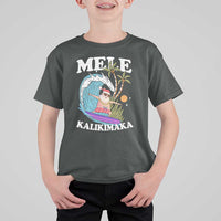 Mele Kalikimaka Hawaii Christmas Surfing Santa T Shirt For Kid Summer Beach Hawaii Xmas In July - Wonder Print Shop