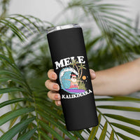 Mele Kalikimaka Hawaii Christmas Surfing Santa Skinny Tumbler Summer Beach Hawaii Xmas In July - Wonder Print Shop