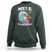 Mele Kalikimaka Hawaii Christmas Surfing Santa Sweatshirt Summer Beach Hawaii Xmas In July - Wonder Print Shop