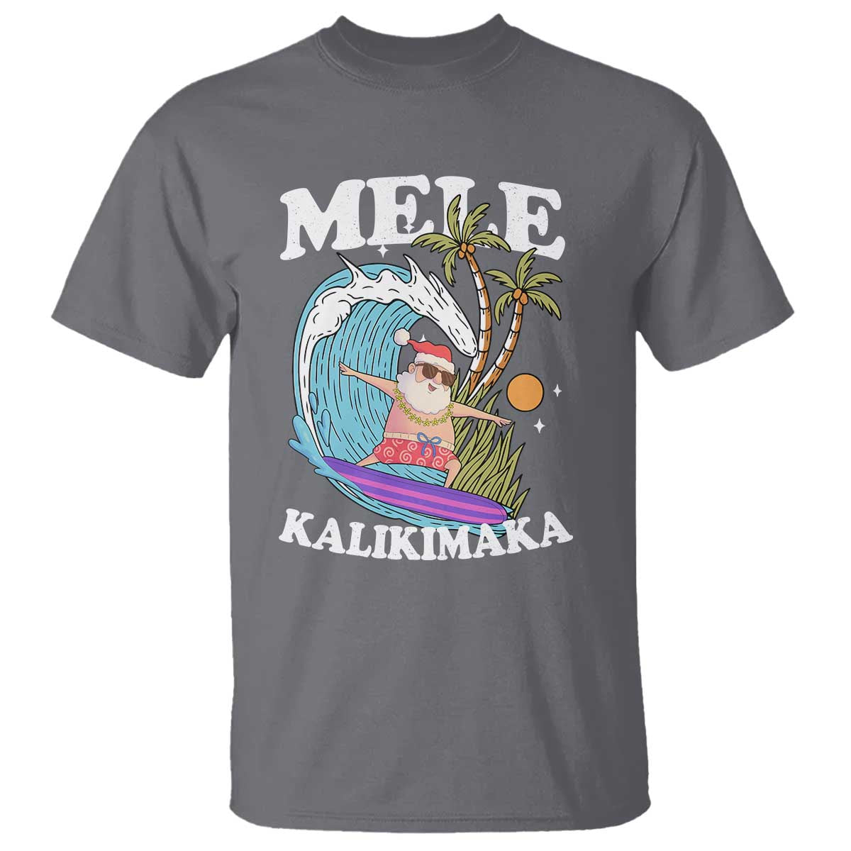 Mele Kalikimaka Hawaii Christmas Surfing Santa T Shirt Summer Beach Hawaii Xmas In July - Wonder Print Shop