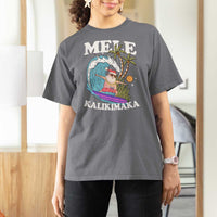 Mele Kalikimaka Hawaii Christmas Surfing Santa T Shirt For Women Summer Beach Hawaii Xmas In July - Wonder Print Shop