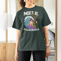 Mele Kalikimaka Hawaii Christmas Surfing Santa T Shirt For Women Summer Beach Hawaii Xmas In July - Wonder Print Shop