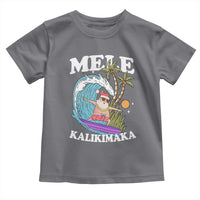Mele Kalikimaka Hawaii Christmas Surfing Santa Toddler T Shirt Summer Beach Hawaii Xmas In July - Wonder Print Shop