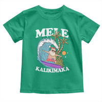 Mele Kalikimaka Hawaii Christmas Surfing Santa Toddler T Shirt Summer Beach Hawaii Xmas In July - Wonder Print Shop