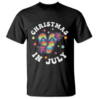 Christmas In July Summer Beach T Shirt Hawaii Flip Flops Hibiscus - Wonder Print Shop