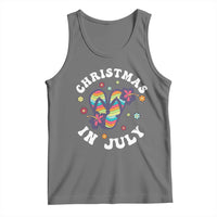 Christmas In July Summer Beach Tank Top Hawaii Flip Flops Hibiscus - Wonder Print Shop
