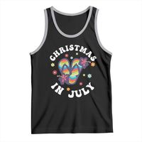 Christmas In July Summer Beach Tank Top Hawaii Flip Flops Hibiscus - Wonder Print Shop