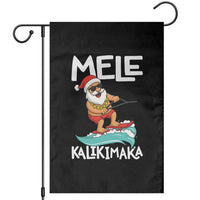 Mele Kalikimaka Garden Flag Santa Water Skiing Summer Beach Hawaiian Christmas In July - Wonder Print Shop