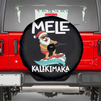 Mele Kalikimaka Spare Tire Cover Santa Water Skiing Summer Beach Hawaiian Christmas In July - Wonder Print Shop