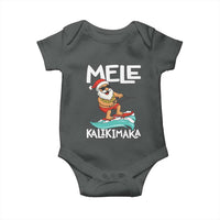 Mele Kalikimaka Baby Onesie Santa Water Skiing Summer Beach Hawaiian Christmas In July - Wonder Print Shop