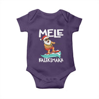 Mele Kalikimaka Baby Onesie Santa Water Skiing Summer Beach Hawaiian Christmas In July - Wonder Print Shop