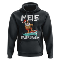 Mele Kalikimaka Hoodie Santa Water Skiing Summer Beach Hawaiian Christmas In July - Wonder Print Shop