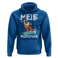 Mele Kalikimaka Hoodie Santa Water Skiing Summer Beach Hawaiian Christmas In July - Wonder Print Shop