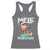 Mele Kalikimaka Racerback Tank Top Santa Water Skiing Summer Beach Hawaiian Christmas In July - Wonder Print Shop