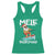 Mele Kalikimaka Racerback Tank Top Santa Water Skiing Summer Beach Hawaiian Christmas In July - Wonder Print Shop