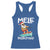 Mele Kalikimaka Racerback Tank Top Santa Water Skiing Summer Beach Hawaiian Christmas In July - Wonder Print Shop