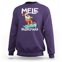 Mele Kalikimaka Sweatshirt Santa Water Skiing Summer Beach Hawaiian Christmas In July - Wonder Print Shop