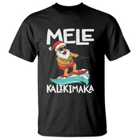 Mele Kalikimaka T Shirt Santa Water Skiing Summer Beach Hawaiian Christmas In July - Wonder Print Shop