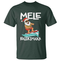 Mele Kalikimaka T Shirt Santa Water Skiing Summer Beach Hawaiian Christmas In July - Wonder Print Shop