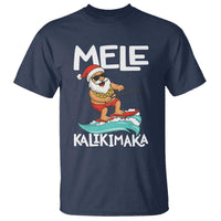 Mele Kalikimaka T Shirt Santa Water Skiing Summer Beach Hawaiian Christmas In July - Wonder Print Shop