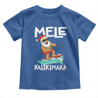Mele Kalikimaka Toddler T Shirt Santa Water Skiing Summer Beach Hawaiian Christmas In July - Wonder Print Shop