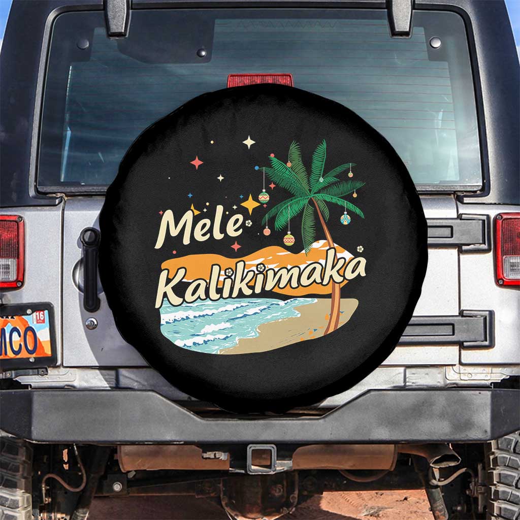 Retro Christmas In July Summer Beach Hawaii Spare Tire Cover Mele Kalikimaka - Wonder Print Shop