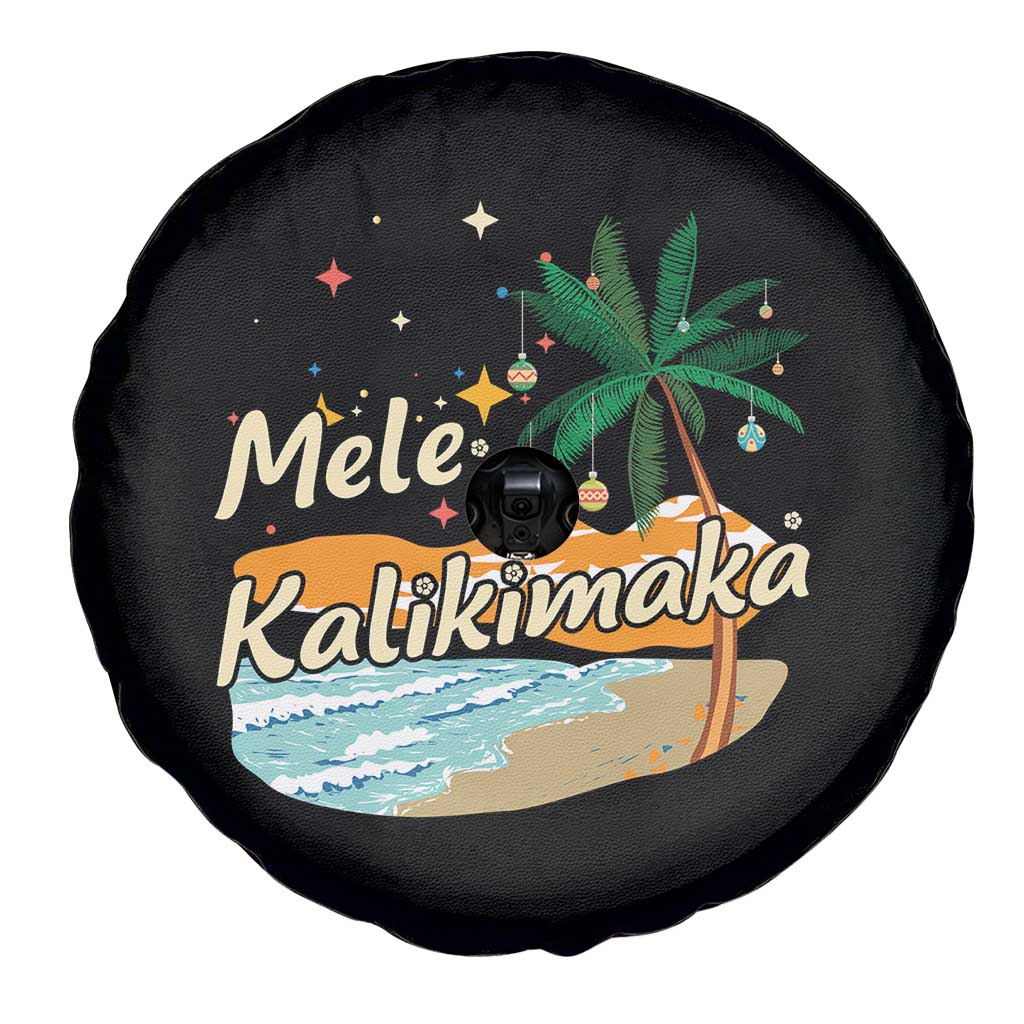 Retro Christmas In July Summer Beach Hawaii Spare Tire Cover Mele Kalikimaka - Wonder Print Shop