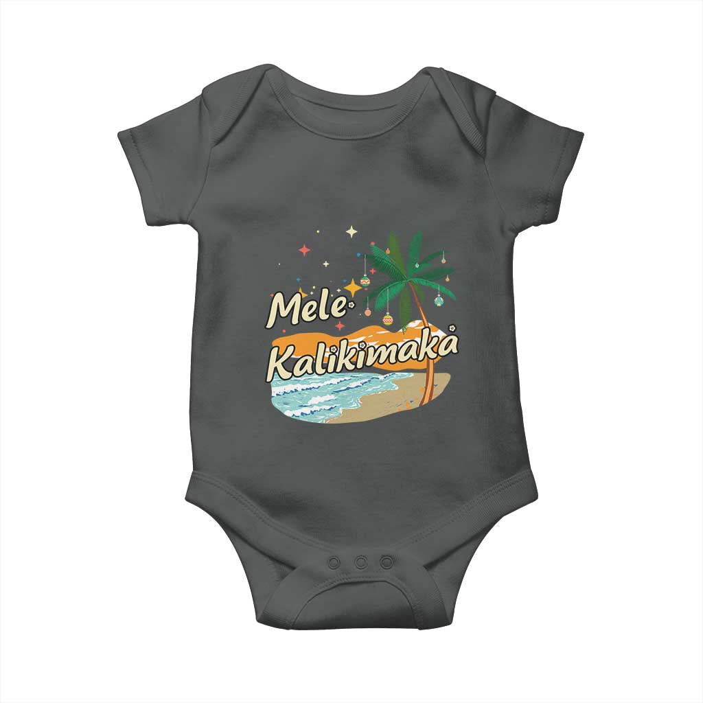 Retro Christmas In July Summer Beach Hawaii Baby Onesie Mele Kalikimaka - Wonder Print Shop