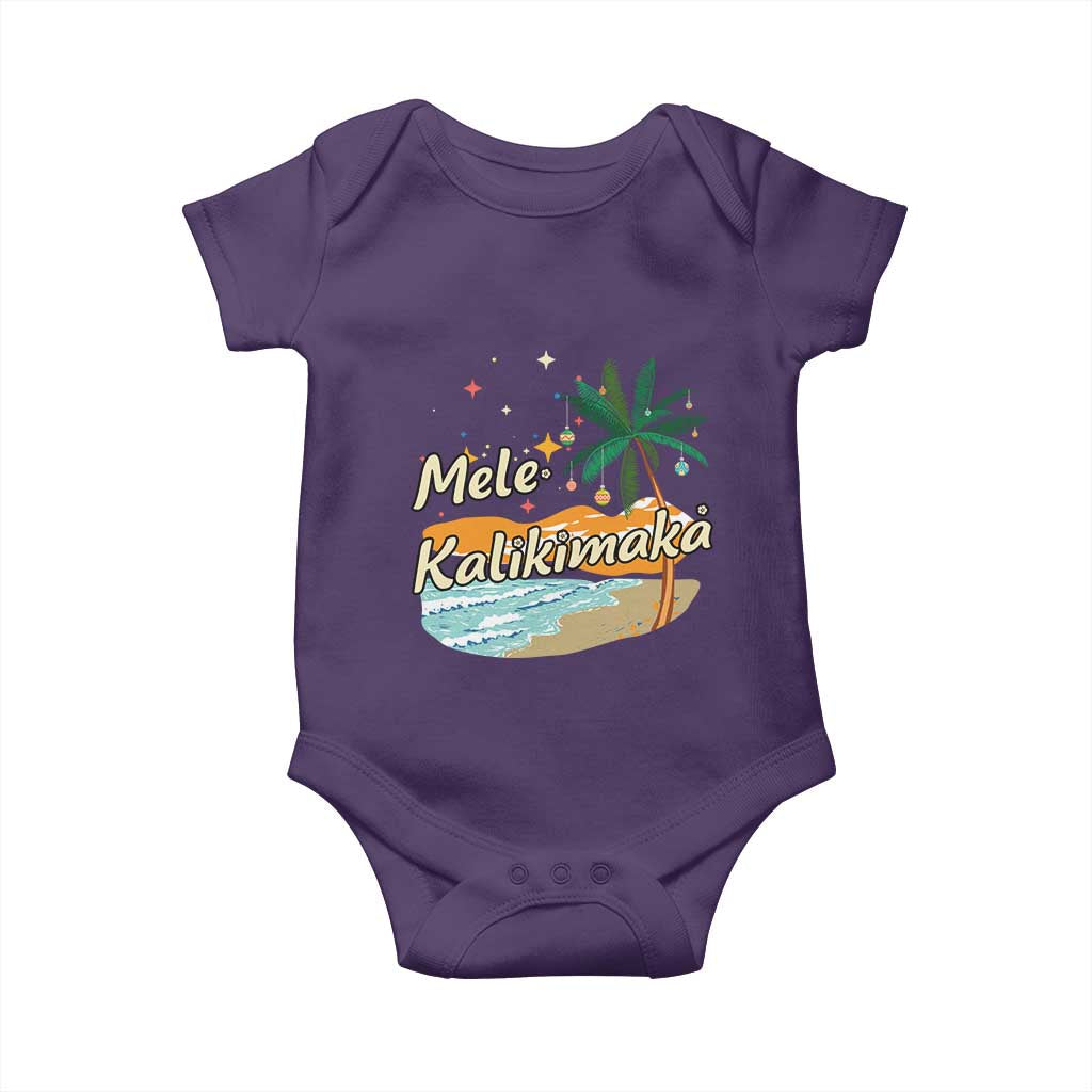 Retro Christmas In July Summer Beach Hawaii Baby Onesie Mele Kalikimaka - Wonder Print Shop