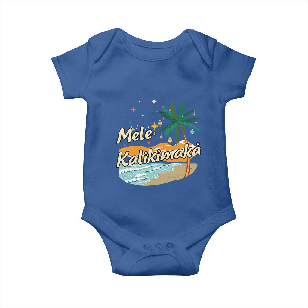 Retro Christmas In July Summer Beach Hawaii Baby Onesie Mele Kalikimaka - Wonder Print Shop