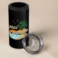 Retro Christmas In July Summer Beach Hawaii 4 in 1 Can Cooler Tumbler Mele Kalikimaka - Wonder Print Shop